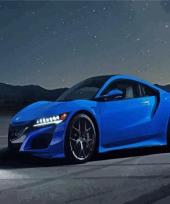 Aesthetic Blue Acura NSX paint by numbers