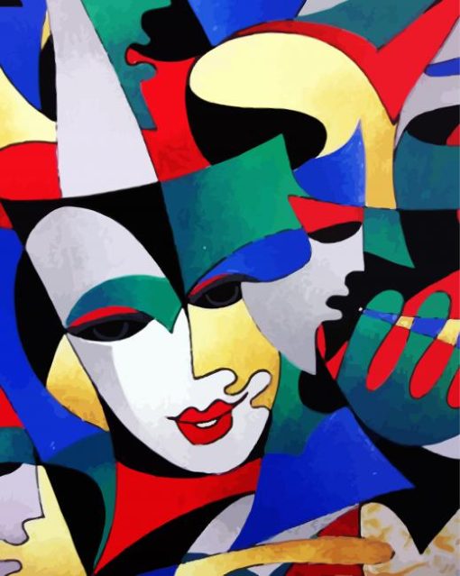 Aesthetic Cubism Faces Paint By Number