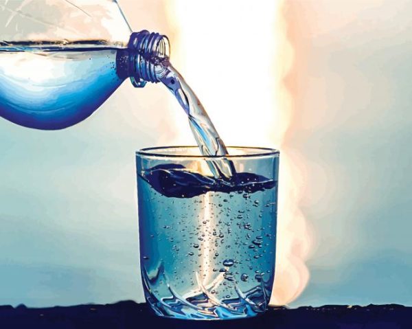 Aesthetic Cup And Bottle Of Water Paint By Number
