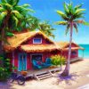 Aesthetic Hawaii Shack Paint By Number