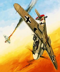 Aesthetic Stuka Plane Illustration Paint By Number