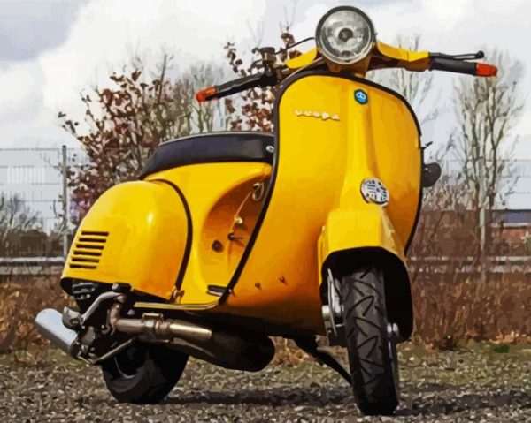 Aesthetic Yellow Scooters Paint By Number
