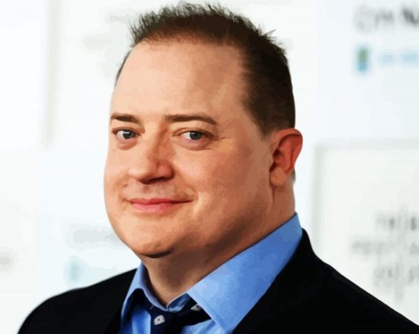 American Actor Brendan Fraser Paint By Number