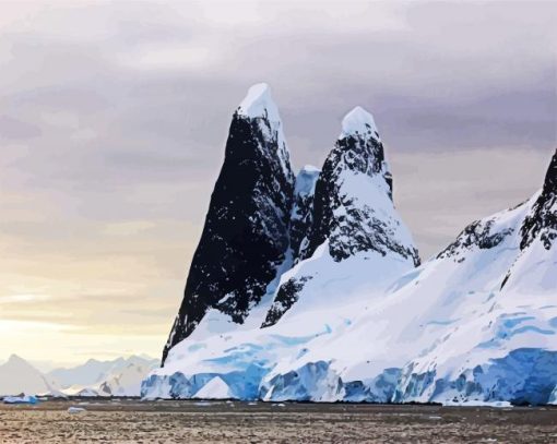 Antarctica Glacier Mountains Paint By Number