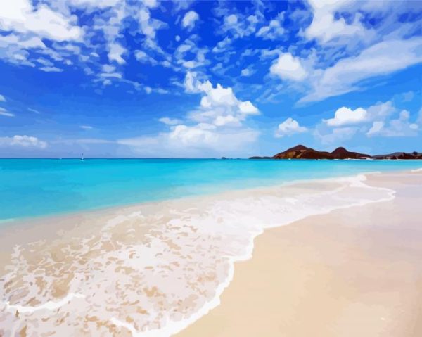 Antigua Beach Seascape Paint By Number