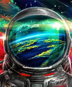 Astronaut in Space paint by numbers