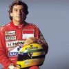 Ayrton Senna Holding His Helmet Paint By Number