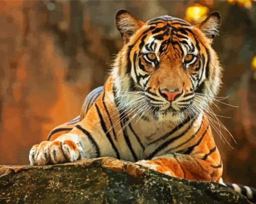 Bengal Tiger Animal paint by numbers