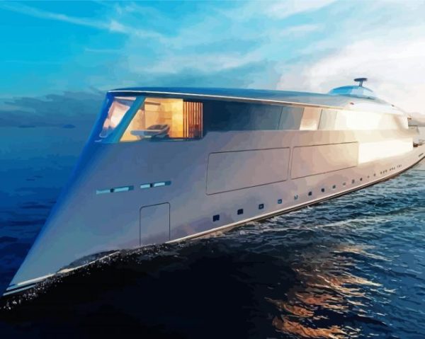 Big Grey Yacht Paint By Number