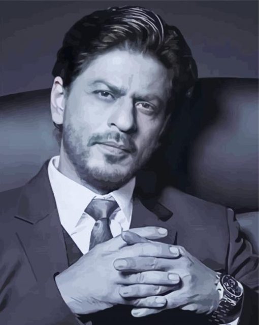 Black And White Shahrukh khan Paint By Number