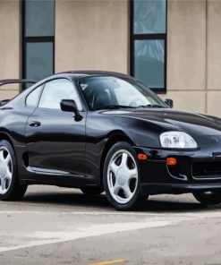 Black Toyota Supra Mark IV Paint By Number