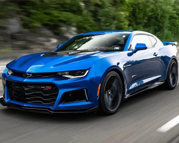 Blue Camaro paint by numbers