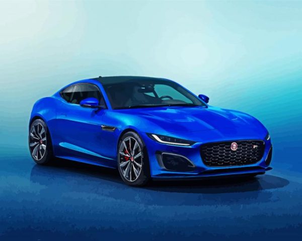 Blue Jaguar paint by numbers