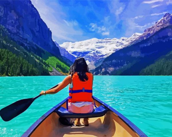 Canoeing Alone Paint By Number