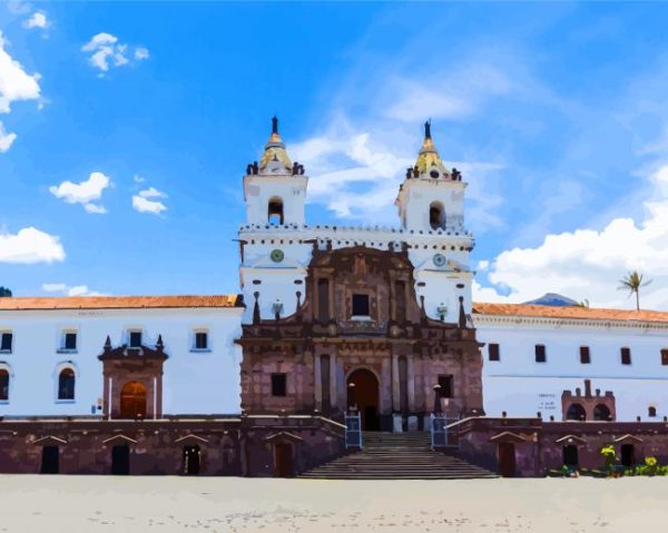 Church of Saint Francis Quito paint by numbers