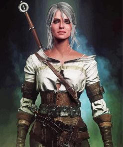 Ciri from Witcher paint by numbers