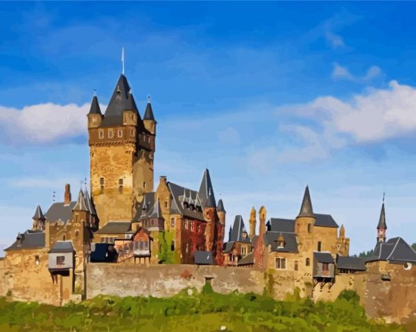 Cochem Castle Germany paint by numbers