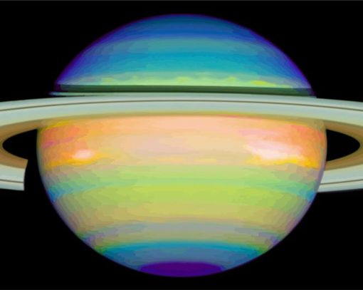 Colorful Saturn Paint By Number