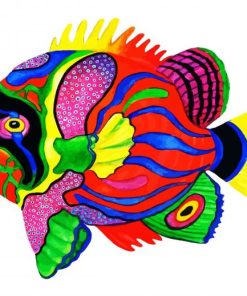 Colorful Tropical Fish paint by numbers