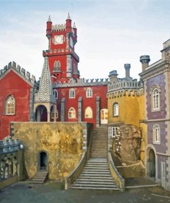 Cool Park and National Palace of Pena Sintra paint by numbers