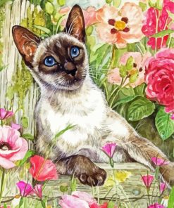 Siamese Cat Art Paint By Number