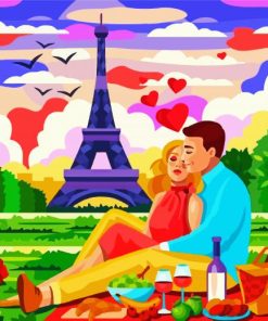 Couple in Paris paint by numbers