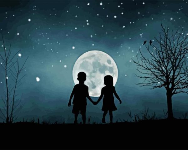 Couple Silhouette paint by numbers