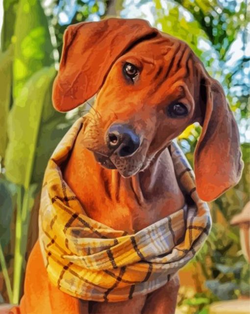 Curious Ridgeback Puppy Paint By Number