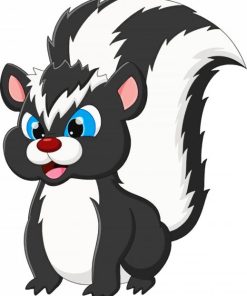 Cute Skunk Paint By Number