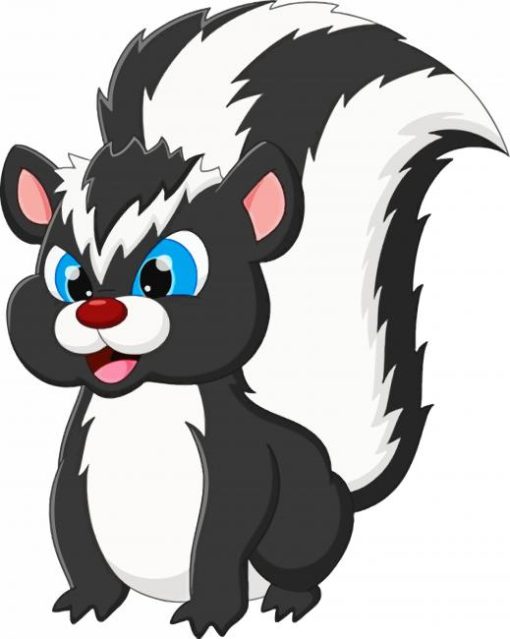 Cute Skunk Paint By Number