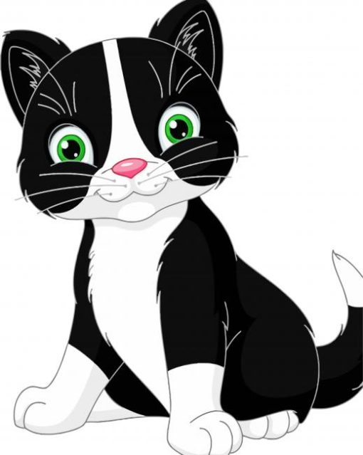 Cute Kitty Illustration Paint By Number