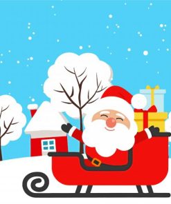 Cute Christmas Santa Claus Paint By Number