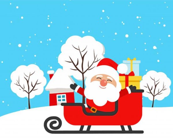 Cute Christmas Santa Claus Paint By Number