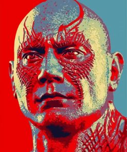 Drax Marvel paint by numbers