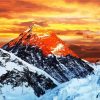 Everest Mountain At Sunset paint by numbers