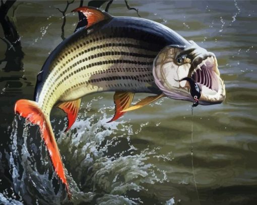 Fishing Tigerfish Paint By Number