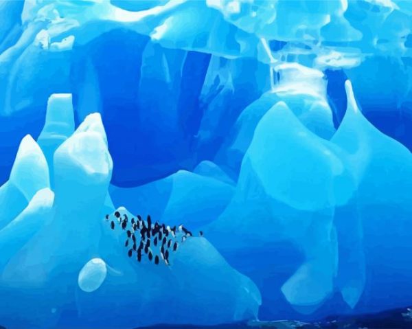 Ice Mountains In Antarctica Paint By Number