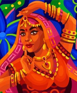 Indian Woman Art Paint By Number