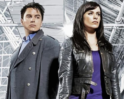 Jack and Gwen Torchwood paint by numbers