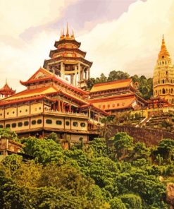 Kek Lok Si Temple Penang paint by numbers