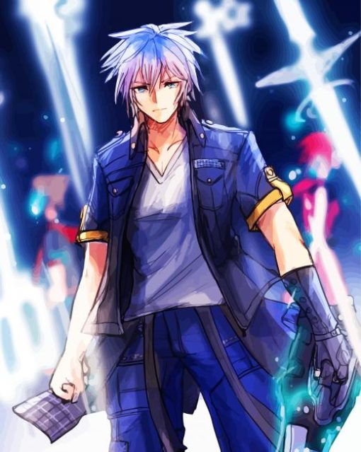 Kingdom Hearts Riku Character paint by numbers