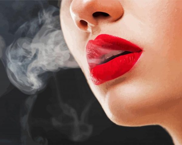 Lady Smoking Paint By Number