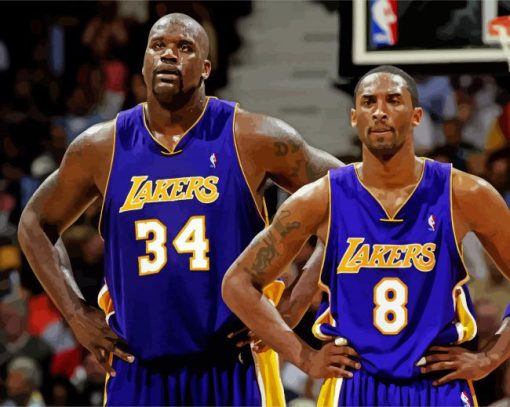 Lakers Kobe Bryant And Shaquille O Neal Paint By Number