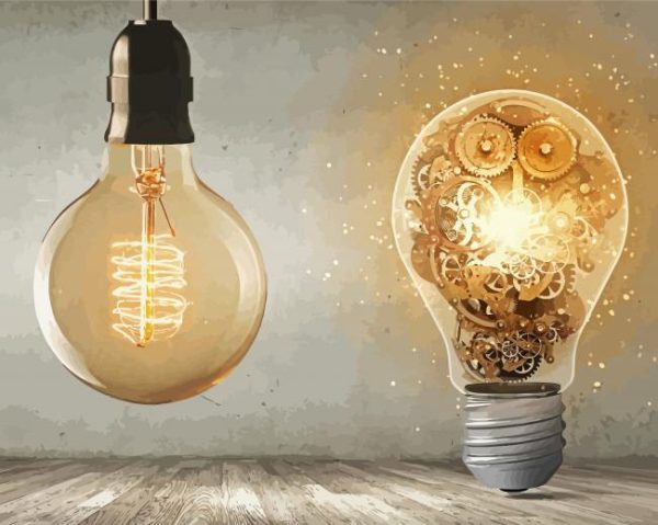 Light Bulbs Ampoules Paint By Number