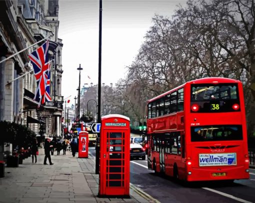 London Routemaster paint by numbers