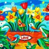 Love Birds And Flowers Paint By Number