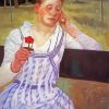 Mary Cassatt Woman With A Red Zinnia Paint By Number