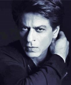 Monochrome Shahrukh khan paint by numbers