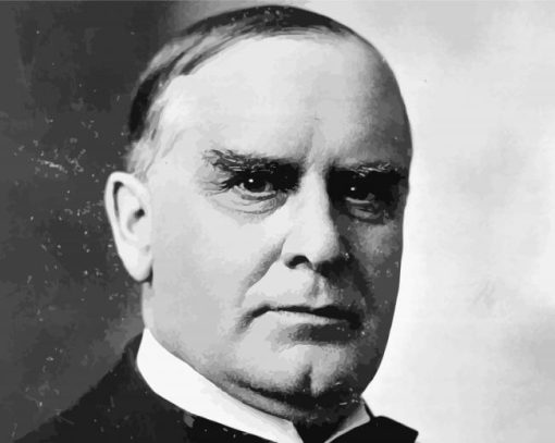 Monochrome William McKinley illustration Paint By Number