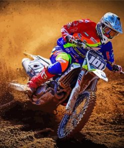 Motocross Racer Paint By Number